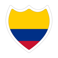 drapeau de Colombie dans conception forme. Colombie drapeau. png