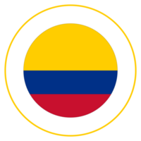 Flag of Colombia in design shape. Colombia flag. png