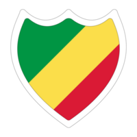 Congo flag in design shape. Flag of Congo in design shape. png