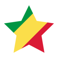 Congo flag in design shape. Flag of Congo in design shape. png