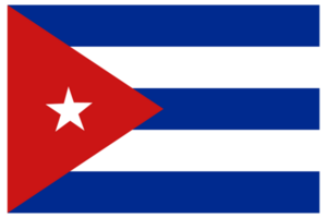 Cuba flag in design shape. Flag of Cuba in design shape png