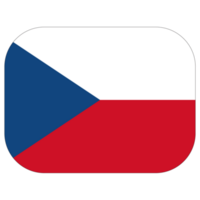 Flag of the Czech Republic in a design shape. Czech Flag shape. png