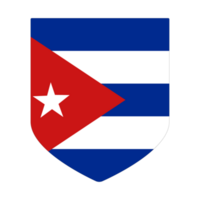 Cuba flag in design shape. Flag of Cuba in design shape png