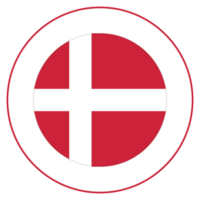 Flag of Denmark in design shape. Danish Flag. png