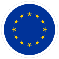 Flag of Europe in design shape. European Union. EU flag in design shape png