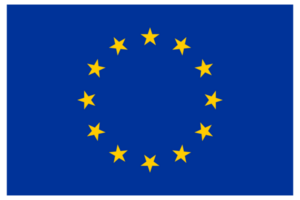 Flag of Europe in design shape. European Union. EU flag in design shape png