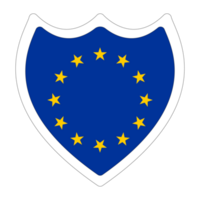 Flag of Europe in design shape. European Union. EU flag in design shape png