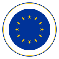 Flag of Europe in design shape. European Union. EU flag in design shape png