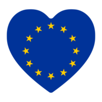 Flag of Europe in design shape. European Union. EU flag in design shape png