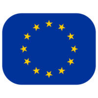 Flag of Europe in design shape. European Union. EU flag in design shape png