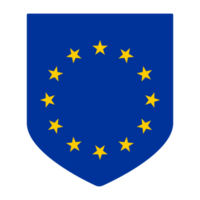 Flag of Europe in design shape. European Union. EU flag in design shape png