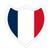 French flag. Flag of France in design shape. png