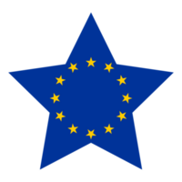 Flag of Europe in design shape. European Union. EU flag in design shape png