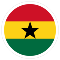 Ghana flag in design shape. Flag of Ghana in design shape png