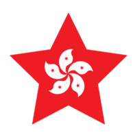 The Flag of Hong Kong. Hong Kong flag in shape png