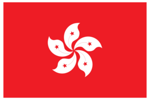 The Flag of Hong Kong. Hong Kong flag in shape png