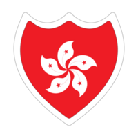 The Flag of Hong Kong. Hong Kong flag in shape png