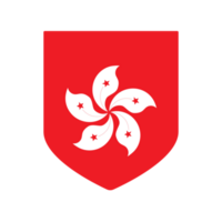 The Flag of Hong Kong. Hong Kong flag in shape png