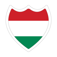 Hungary flag in design shape. Flag of Hungary in design shape. png