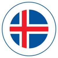 Islandia bandera en forma. bandera de Islandia en forma. png