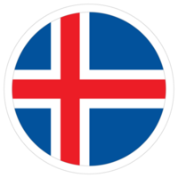 Islande drapeau dans forme. drapeau de Islande dans forme. png