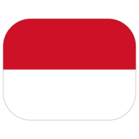 Indonesian flag in design shape. Flag of Indonesia in design shape png