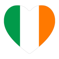 Ireland flag in design shape.  Flag of Ireland in design shape. png