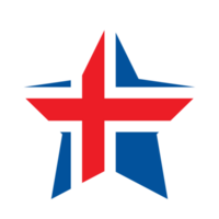 Iceland flag in shape. Flag of Iceland in shape. png