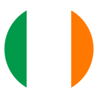 Ireland flag in design shape.  Flag of Ireland in design shape. png