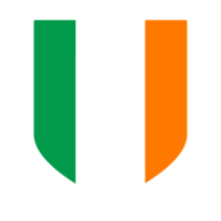 Irlanda bandera en diseño forma. bandera de Irlanda en diseño forma. png