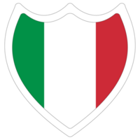 Italian flag in design shape. Flag of Italy in design shape png