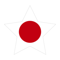 Japanese flag in design shape. Flag of Japan in design shape. png