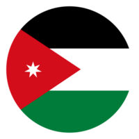 Jordan flag. Flag of Jordan in circle shape png