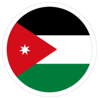 Jordan flag. Flag of Jordan in circle shape png