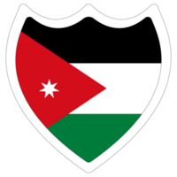 Jordan flag. Flag of Jordan in shape png