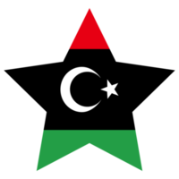 Flag of Libya design shape. Libya flag within design shape png