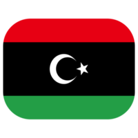 Flag of Libya n a rectangular design shape. Libya flag within a rectangular design shape png