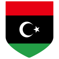 Flag of Libya design shape. Libya flag within design shape png