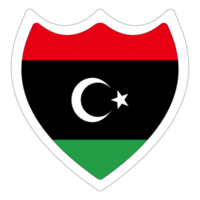 Flag of Libya design shape. Libya flag within design shape png