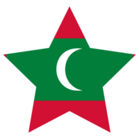 Maldives flag in design shape. Flag of Maldives in design shape png