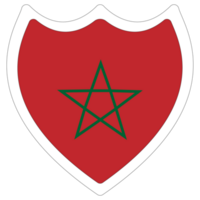 Flag of Morocco in design shape. Morocco flag in design shape. png
