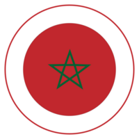 Flag of Morocco in design shape. Morocco flag in design shape. png