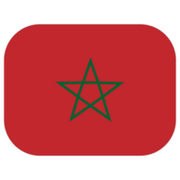 Flag of Morocco in design shape. Morocco flag in design shape. png