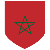 Flag of Morocco in design shape. Morocco flag in design shape. png