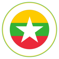 Myanmar Flag in design shape. Flag of Myanmar in design shape png