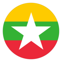 myanmar drapeau dans conception forme. drapeau de myanmar dans conception forme png