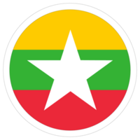 Myanmar Flag in design shape. Flag of Myanmar in design shape png