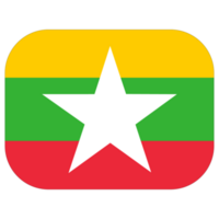 Myanmar Flag in design shape. Flag of Myanmar in design shape png