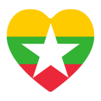 Myanmar Flag in design shape. Flag of Myanmar in design shape png