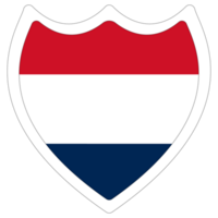 Netherlands flag in design shape. The Flag of the Netherlands in a design shape png